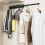 Corrosion Resistant Metal Extending Clothes Rail Simple-Silver 2