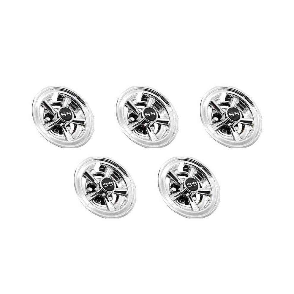 5Pcs 8Inch Ss Cart Wheel Covers, 5 Spoke Design Hub Cap For Carts For Club Car, Ezgo, 4713276375180