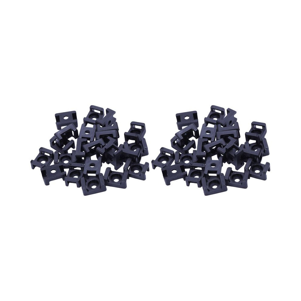 Screw Bracket Mount Saddles Bases Cable Tie Bracket 23Mmx16mm 60 Units Black 4712478020300