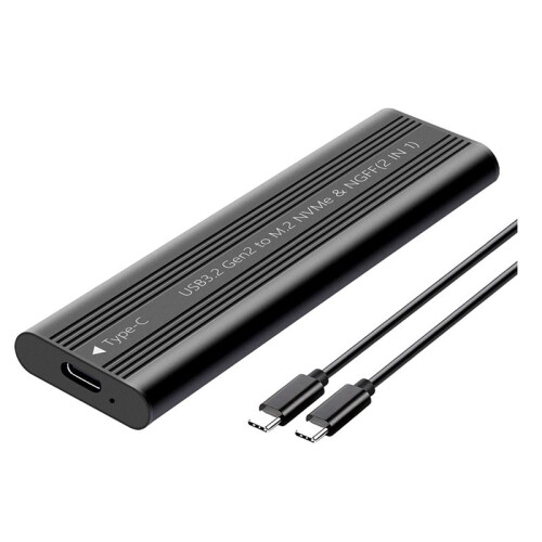 M.2  NVME SSD Enclosure Tool-Free USB3.2 Type C 20Gbps External Solid State Enclosure Adapter for 2280/2260/2242