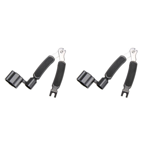2X Integrated Bridge Pin Puller for Acoustic Instruments Pro Winder String Winder & Cutter Guitar Banjo Mandolin Tool