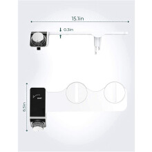 2X Bidet-Aufsatz, Ultraschlanke Toilette, DoppeldüSe, SpiralföRmig, Verstellbarer Wasserdruck, Nicht Elektrisch, ArschsprüHer mit Schlauch, B