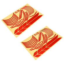 2 Set Reflective Stickers Scooter Full Set Stickers for Series Kickscooter Foldable Stickers(Red)