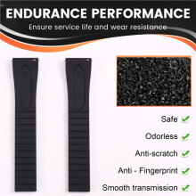 FKM Rubber Watch Strap 20x16mm FKM for CTS Watchband Quick Release Butterfly Silver Buckle Cut-to-Size