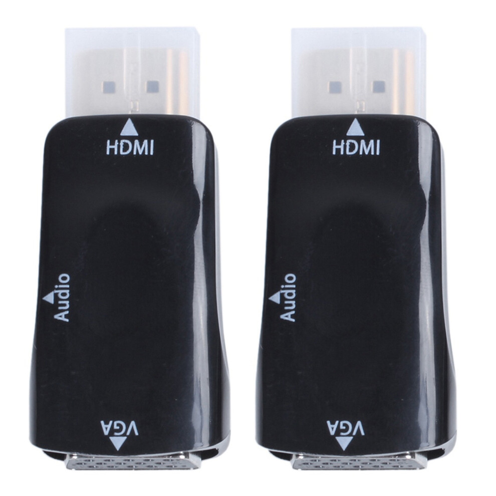 2X -Compatible To Vga Converter -Plated With Connector 3.5Mm Audio Cable Gold/Black 4714017329479