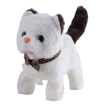 Interactief wandelende pratende kattenknuffel met-Koffie kleur