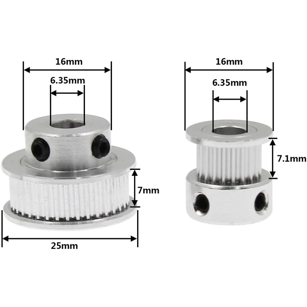 4 Sets Gt2 Timing Belt Idler Pulley Aluminum Synchronous Wheel Kit For 3D Printer Cnc Mechanical Drive 4711172693841