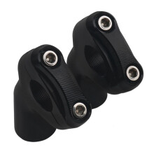 6X Moto Manubrio Riser Morsetto Distanziatore Sollevamento Manubrio per Bonneville T100 T120 Bobber Nero 2016-2019