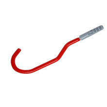 Bike Hooks,Screw-in Utility Storage Hangers Shed Garage Garden Hook Plastic Coated for Wall Mount/Ceiling Red Pack of 24