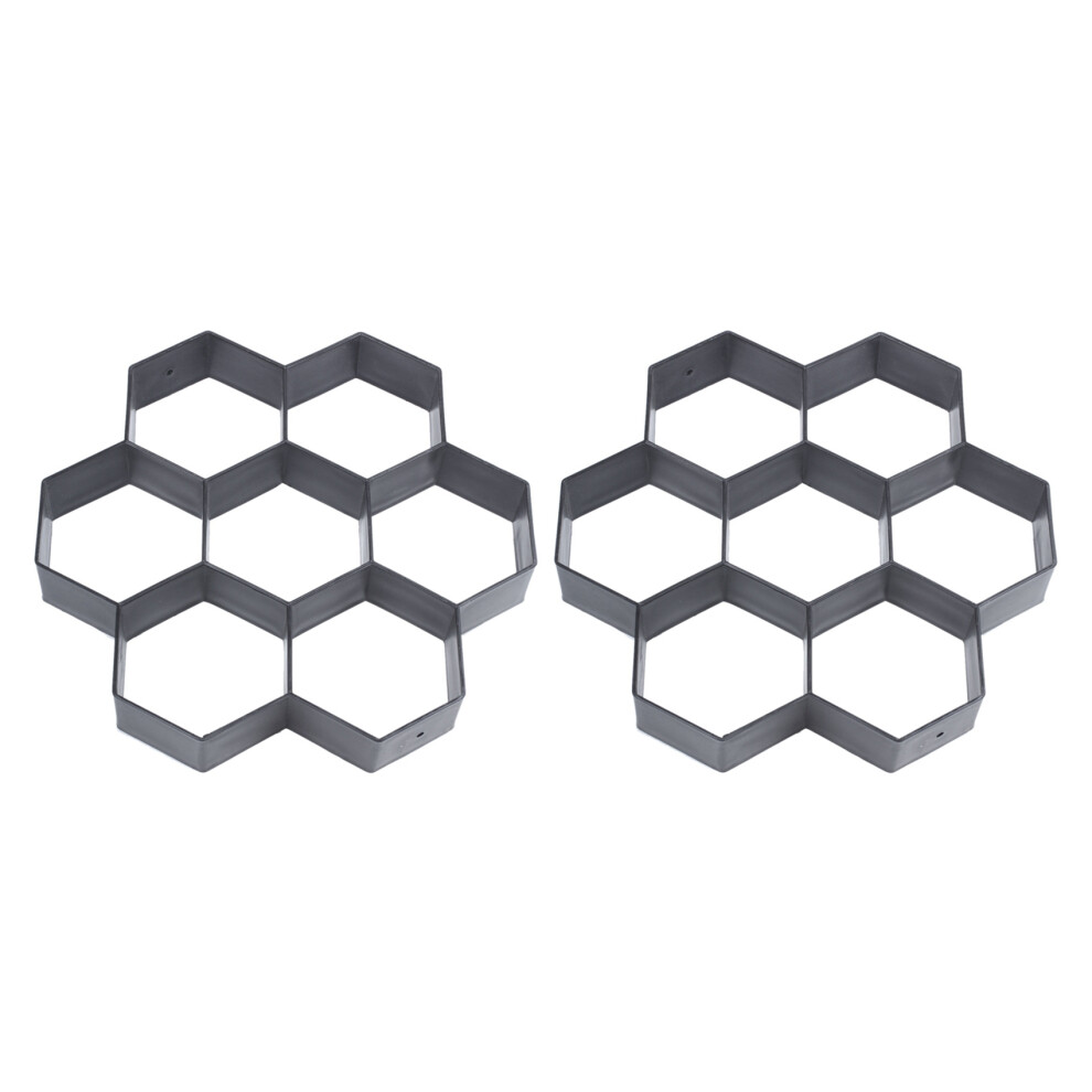 2X Diy Patio Walk Maker Stepping Stone Concrete Paver Mold Reusable Path Maker Mold Garden Paving Stone Molds 30*30Cm 6031396505156