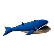 Openable Mouth Blue Whale Stuffed Animal Plush Doll with Life-L