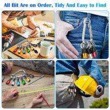 24Pcs 1/4 Inch Hex Shank Screwdriver Bit Holders, Keychain Extension Bar, Portable Fast Change Bit Holder Set
