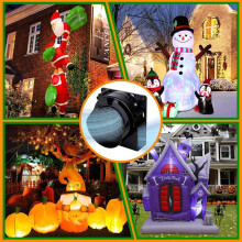 Inflatable Fan Replacement, 1.5A Air Fan Blower with Adapter and 3 LEDs Bulbs Light Strings for Christmas US Plug