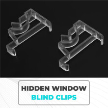 2 Zoll Transparente Jalousieclips für Volant, Versteckte Volantclips für Horizontale Jalousien Aus Holz oder Holzimitat (12 StüCk)