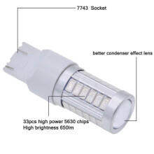 7443, T20 Led Bulbs Red 900 Lumens Super Bright Turn Signals Light Brake Stop Parking Light  12V 3.6W (Pack of 10)