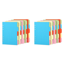 20 Sets A6 Subject Dividers Paper Sheet, Punched File Card Dividers,Tabbed Index Divider for Notebook Insert Planner
