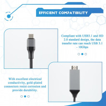 Type-C to -Compatible USB3.1 4K HDTV Cable for Android Phone to Connect TV Same Screen Device Cable 2M