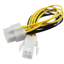 Lot de 10 Câbles Adaptateurs D'Alimentation EPS ATX 4 Broches Mâle Vers 8 Broches Femelle pour Carte Mère PC (CPU)