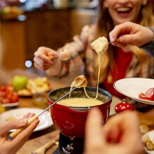 Fonduevorken, Kaasfonduesticks met Houten Handvat, Hittebestendig voor Chocoladefontein, Geroosterde Marshmallows
