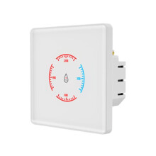 Interruttore per Caldaia Intelligente Tuya WiFi da 3500 W con Contatore, Interruttore Touch Standard UE con Funzione di Conto Alla Rovescia, Bianco