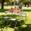 Daniel James Folding Camping Table and 4 Chair Set, Portable Aluminium Picnic Table 4