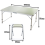 Daniel James Folding Camping Table and 4 Chair Set, Portable Aluminium Picnic Table 9