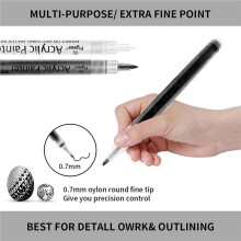 Acrylic Paint Pens,18 Pack Black White Paint Markers, for Rock Painting Stone Ceramic Glass Wood Plastic Metal