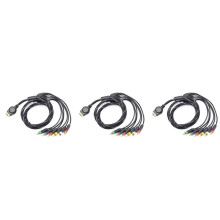 3X Nadaje Się do Kabla Komponentowego PS2/PS3 1,8M Nadaje Się do Akcesoriów do Kabli do Gier O Wysokiej Rozdzielczości PS 2/3