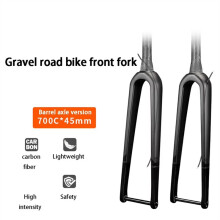 TOSEEK Bicycle Carbon Fiber Front Fork Gravel Road Bike Front Fork TORAY T800 Carbon Fiber Material Internal Wiring