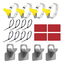 Pool Pipe Fixing Holder With Ties and Clip Hose Pool-Gray