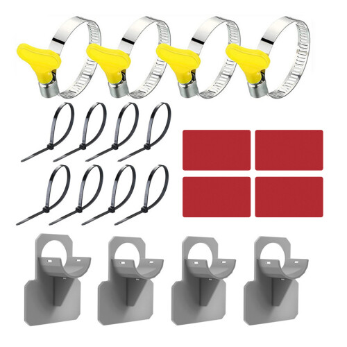 Pool Pipe Fixing Holder With Ties and Clip Hose Pool-Gray
