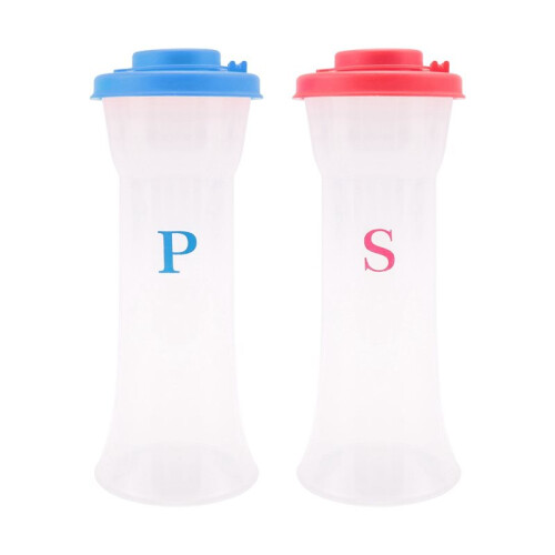 Plastic Salt and Pepper Shakers with Lids Large  Covered Moisture Proof Salt Shaker Pepper Container 4pack 2