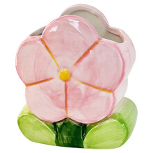 Secchiello Portapenne Creativo Alla Moda con Fiori, Portapenne A Forma di Fiore, Accessori per La Scrivania e L'Ufficio