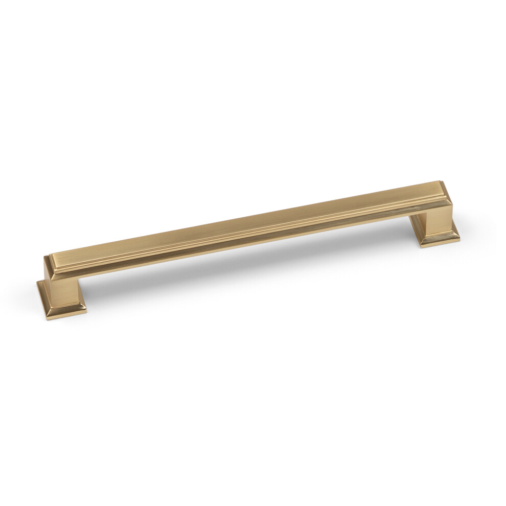- 160mm Brushed Brass Square Cabinet Handle - Image 2