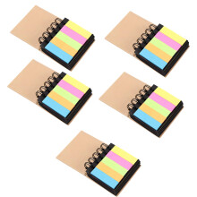 Bloc-notes en papier de couleur fluorescente,-5 pièces