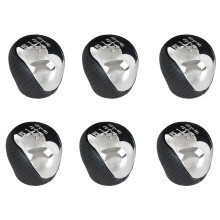 6X SPORT Perforated Leather Gear Knob Chrome 6-Speed for I30 IX35 Tucson