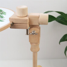 Soporte de Aro de Bordado de Madera de Haya, con 2 Aros de Bordado de 6'' y 8'', Rotatable, Instalación Sin Herramientas