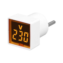 Voltmetro Digitale Quadrato AC220V Tester di Tensione Quadrato con Display A LED e Spia Luminosa Spina UE Giallo