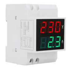 Digital Voltmeter Ammeter AC80-300V 0.1-99.9A DIN Rail High Accuracy Meter