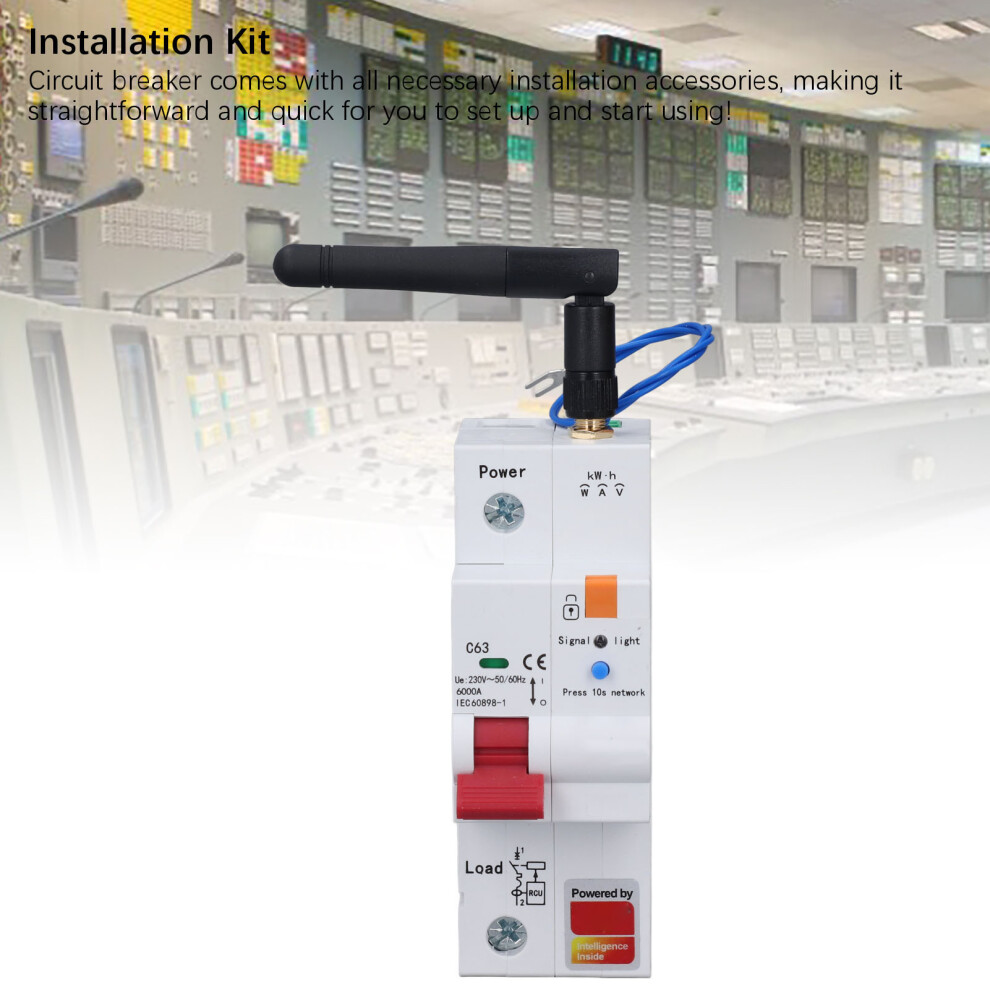 63A 1P Smart Circuit Breaker Zigbee