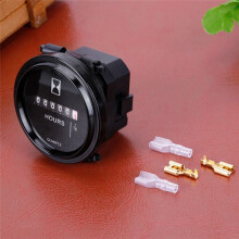 12/24/36V Digital Timer Quartz Timer for Marine Engine 2 Inch Waterproof Gauge Motorcycle Car Truck