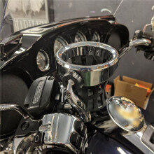 2X Motorcycle Handlebar Drink Cup Holder for GL1800 Goldwing for Softail Electra Silver