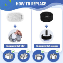 96 Pack Cat Water Fountain Filters,Cat Fountain Replacement Filters for Adjustable Water Flow Pet Water Fountain