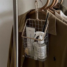 Wrought Iron Wall Hanging Type Wall Bookshelf Storage Rack Wall Magazine Rack Simple Living Room Small Hanging Basket B