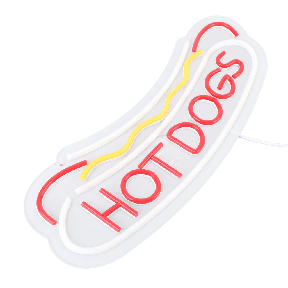 Vintage Hot Dog Neon Strip Sign