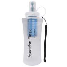 Zusammenklappbare weiche Wasserflasche-Transparente Farbe 700 ml