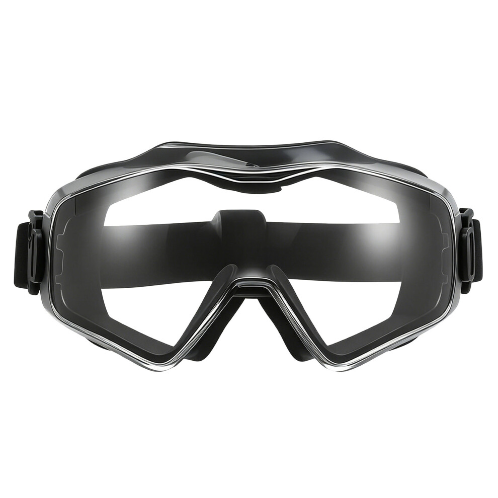 Black Clear View Safety Glasses Goggles For Over Spectacles