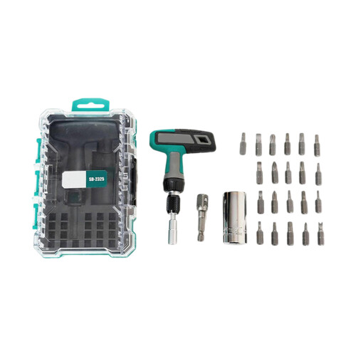 Hochleistungs-Ratschenschraubendreher-Set mit 21 Bits und