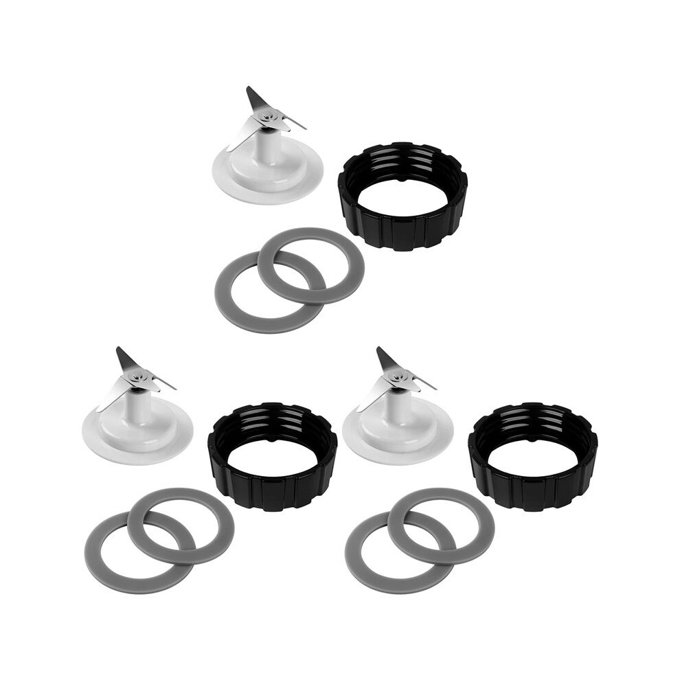 3X For Beach Blender Blades With Blender Base Bottom Cap And 6 Rubber O Ring Sealing Ring Gasket 4712218087389