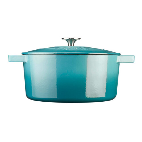 Cooks Professional (Teal) Cooks Professional 26cm Cast Iron Casserole 2